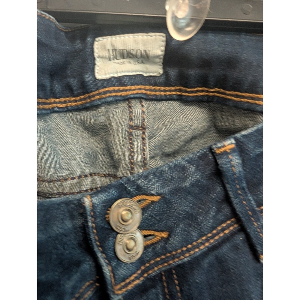 Hudson Jeans Beth Baby Boot Low Rise Back Sawtooth Flap Pockets 26 Buckle Bunny - Picture 5 of 10